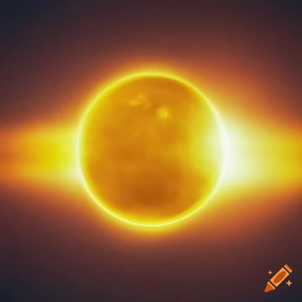Giant radiant happy yellow sun