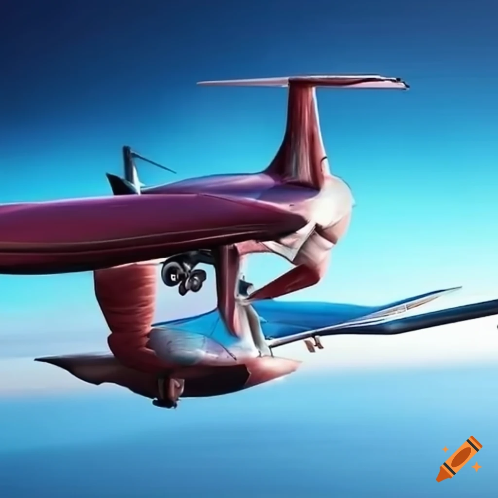 Powerful airplane with muscles for wings