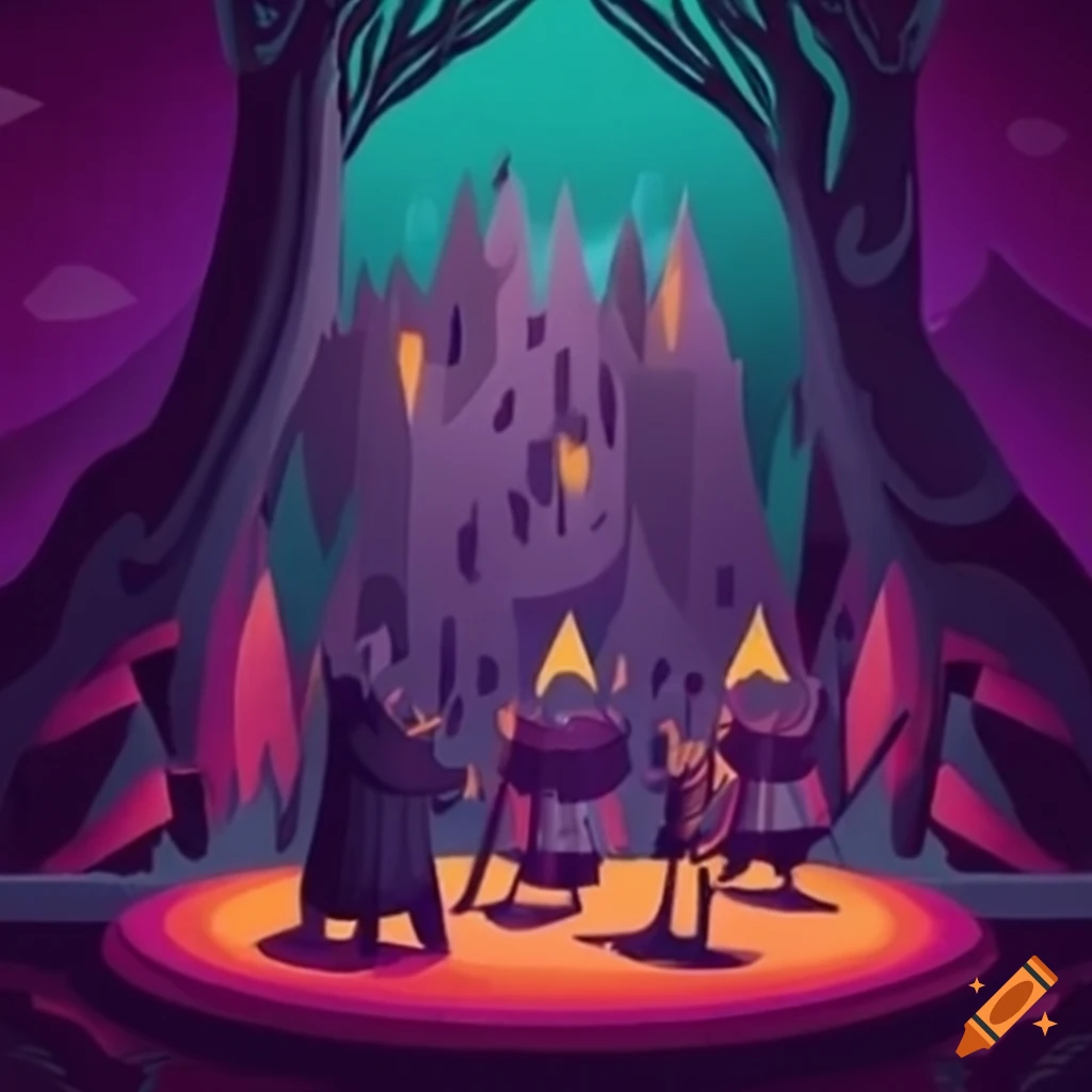 Background with wizards