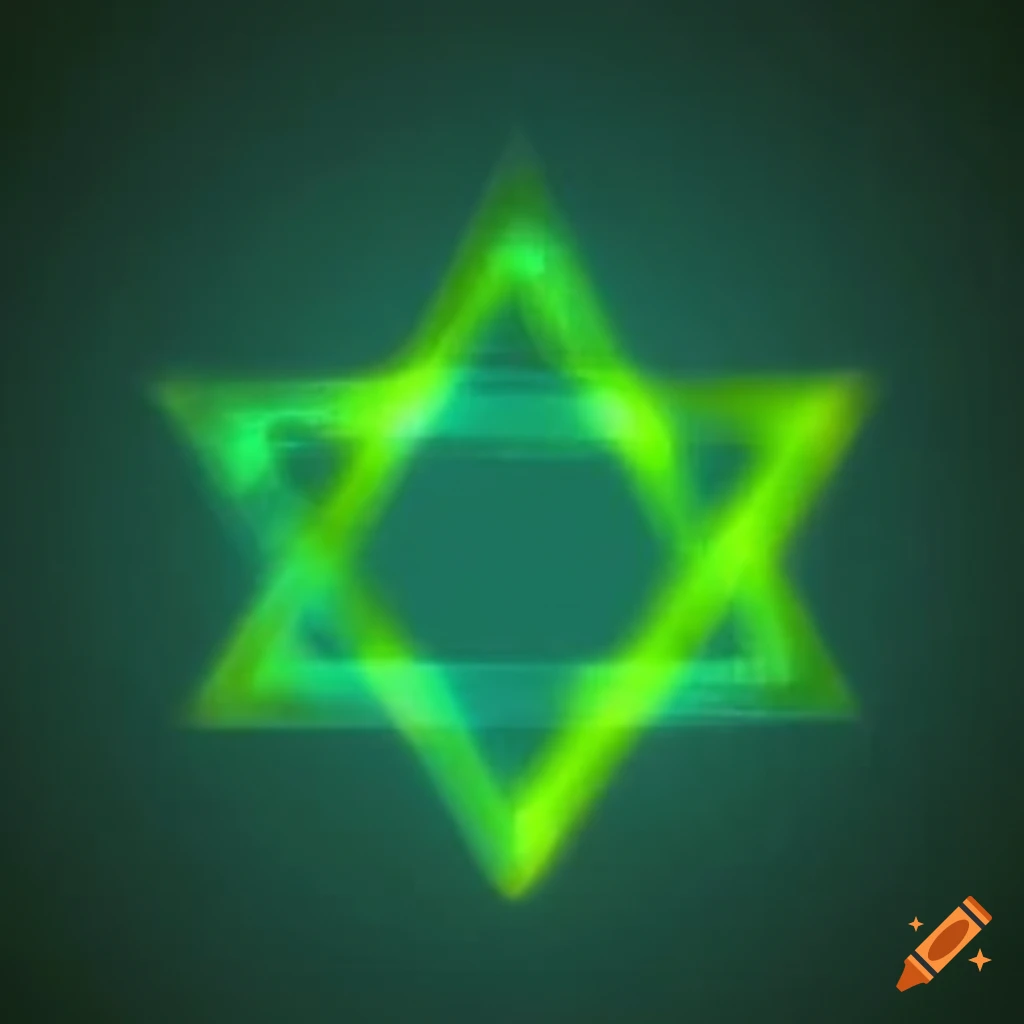 Dark green Star of David design
