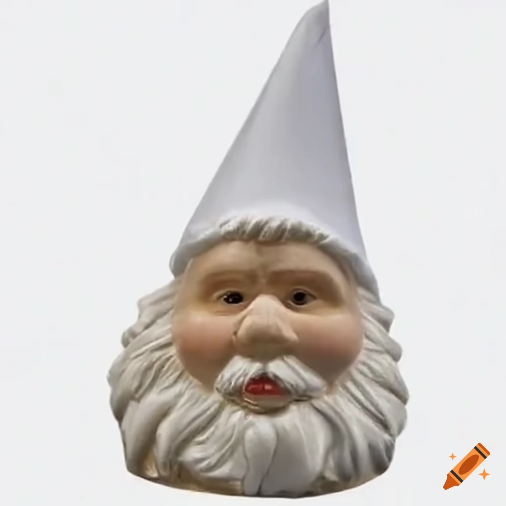Garden gnome with a pointy white hat