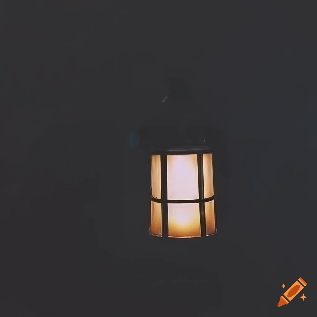 Mountain brook style lantern in a dark liminal setting