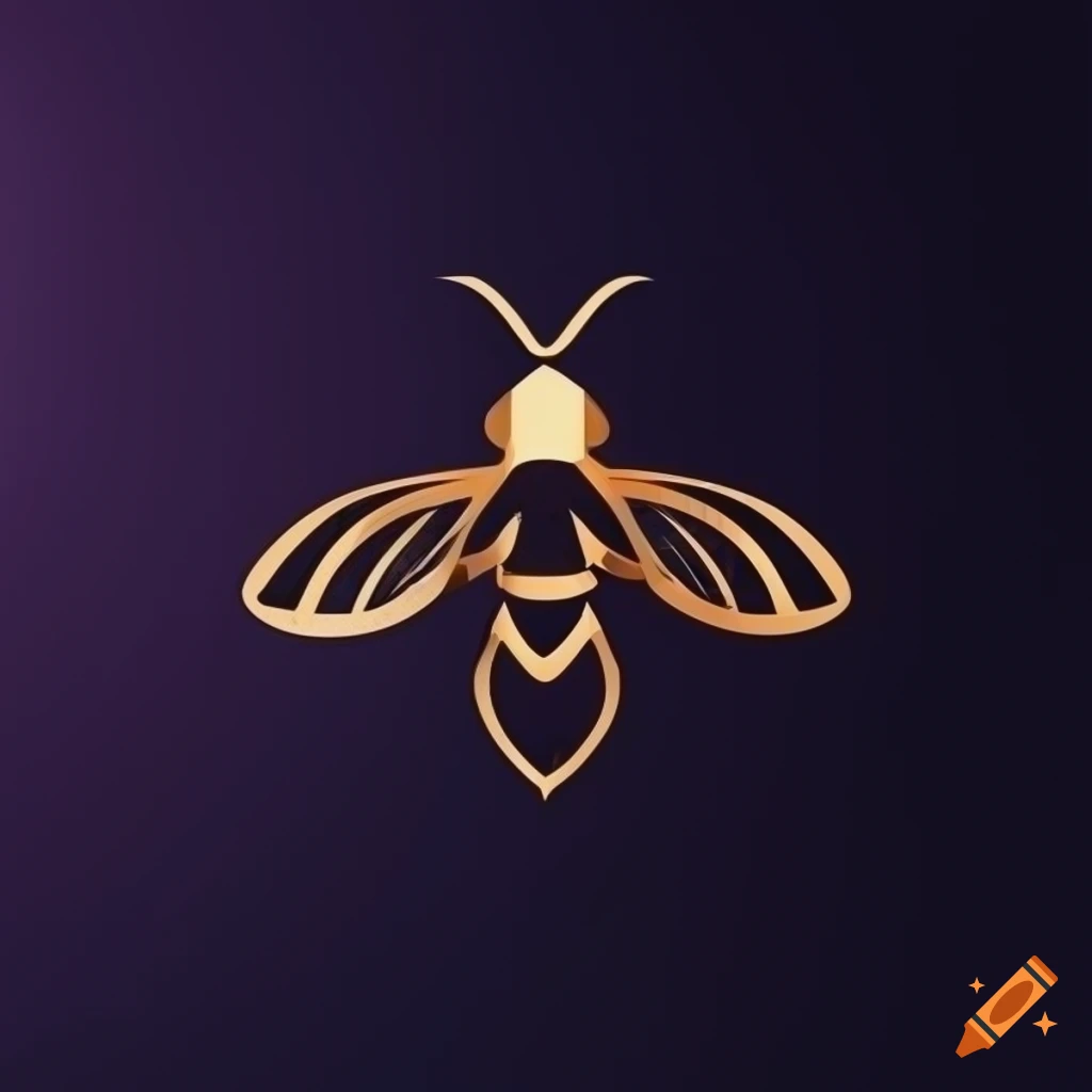 Sleek and modern bee logo for corporate branding