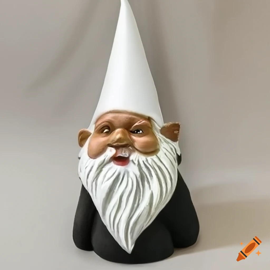 Garden gnome with a pointy white hat