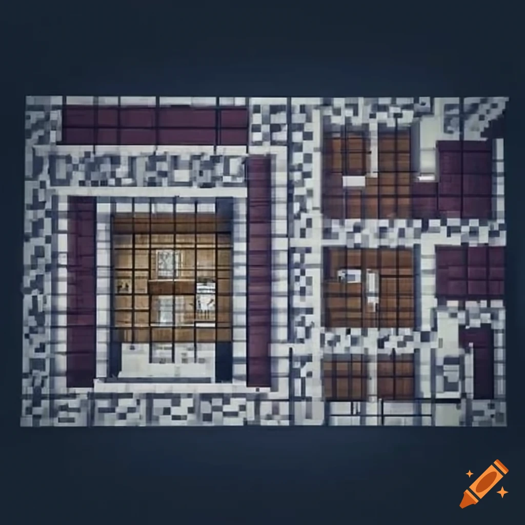 Minecraft blueprint for charming home with white wood exterior and stone accents