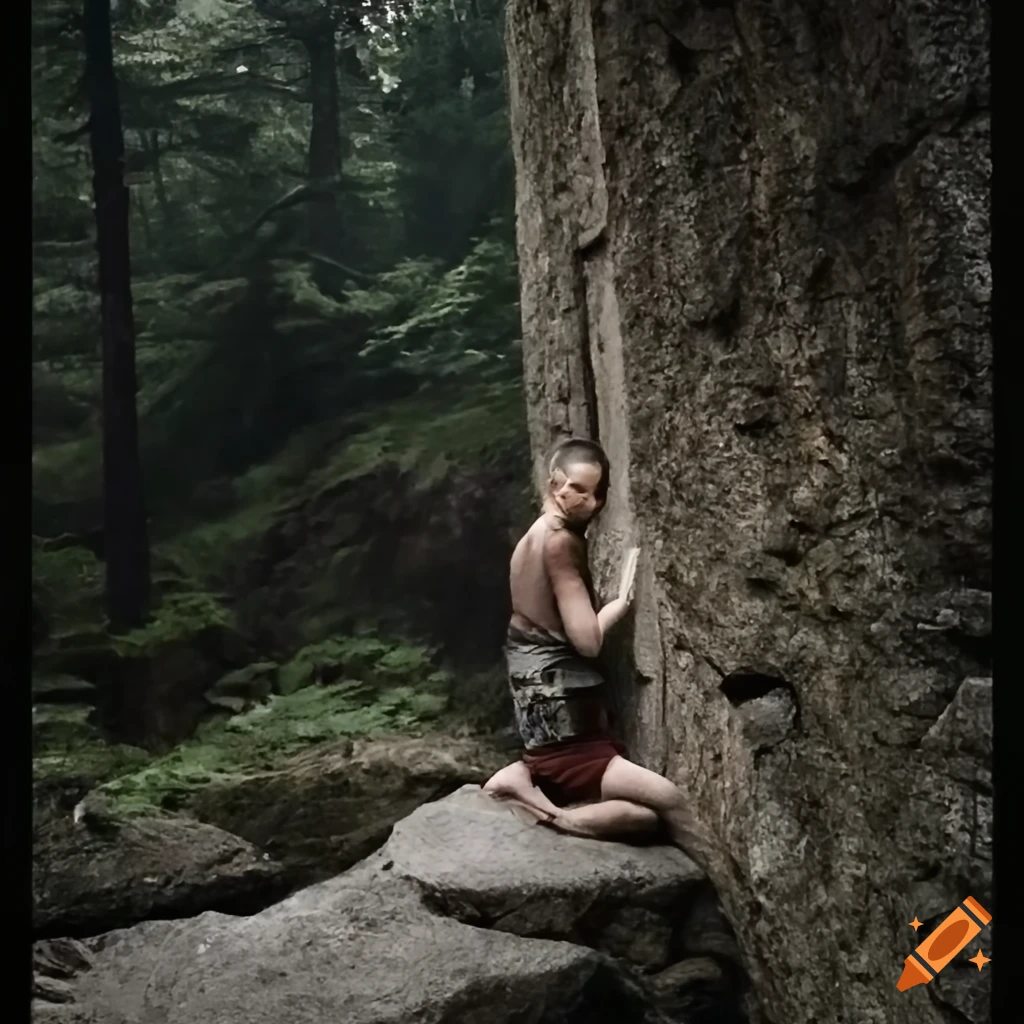 Zen monks mountain climbing book cover for Jackie Goes Zen