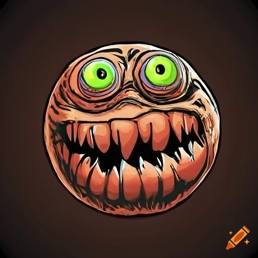 80s cartoon monster dinosaur artwork inspired by Madballs
