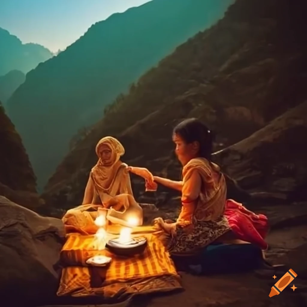 Picnic setup in Nepal