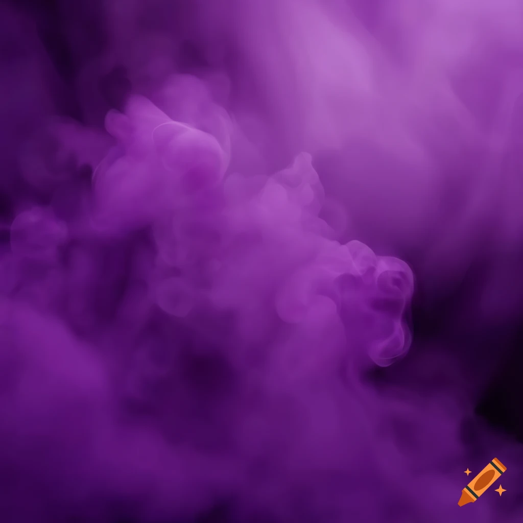 Purple rising smoke mist in abstract art background