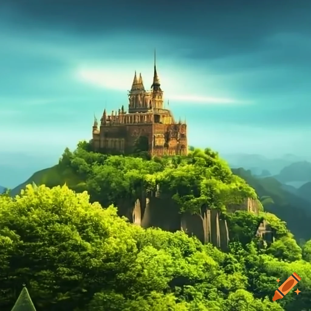 Scenic view of a palace on a hill