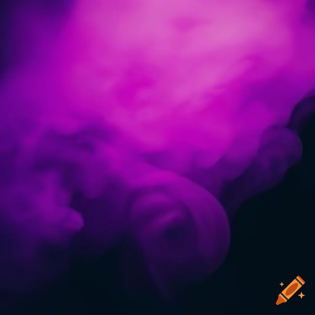 Pink rising smoke mist in an abstract art background