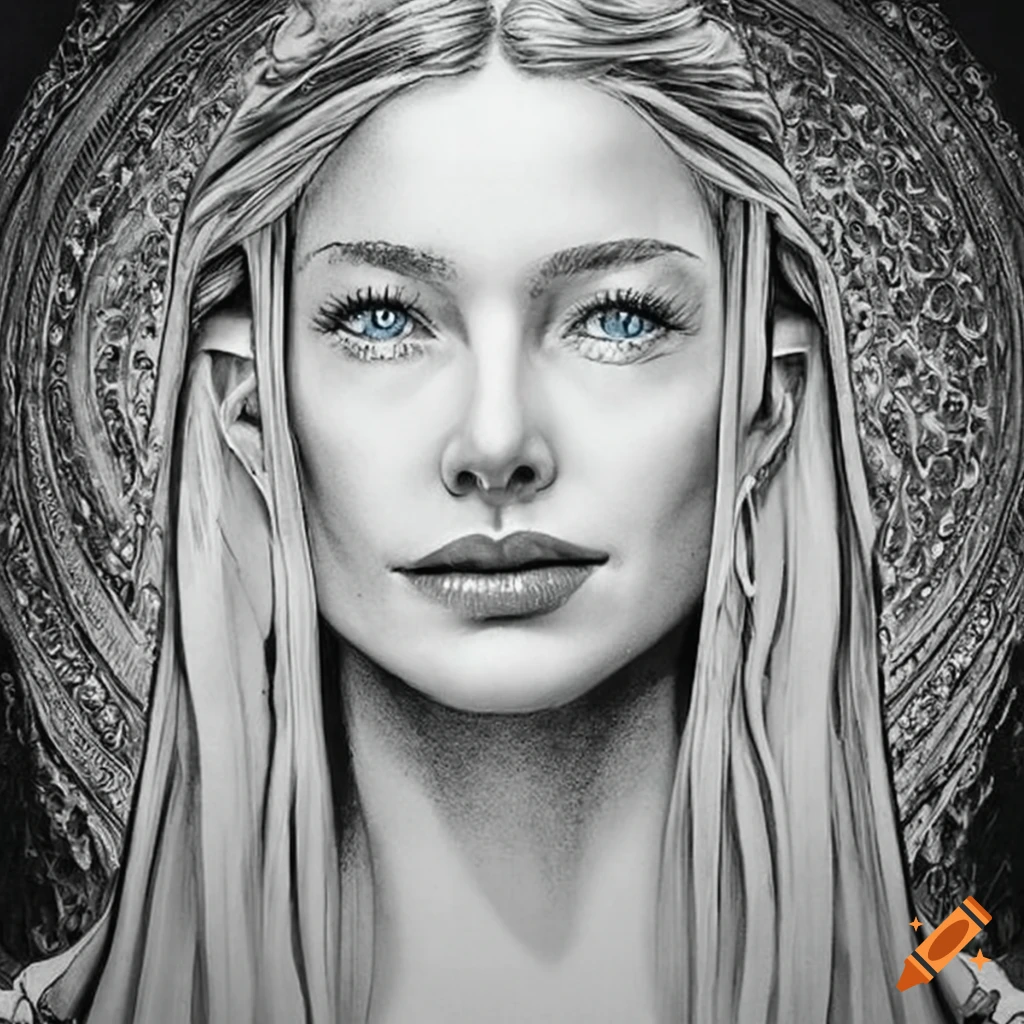 Galadriel casting a powerful spell
