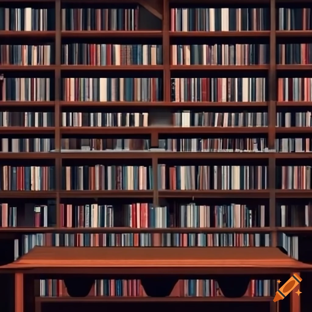 University library bookshelf background