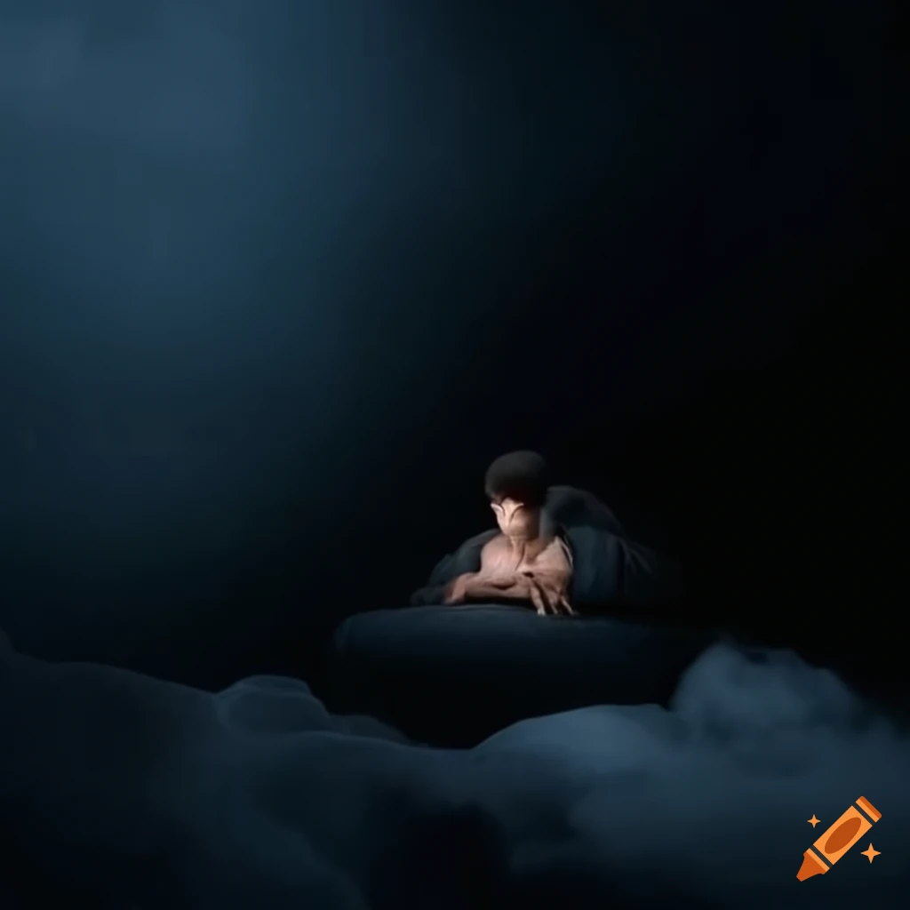 Man sleeping on a cloud