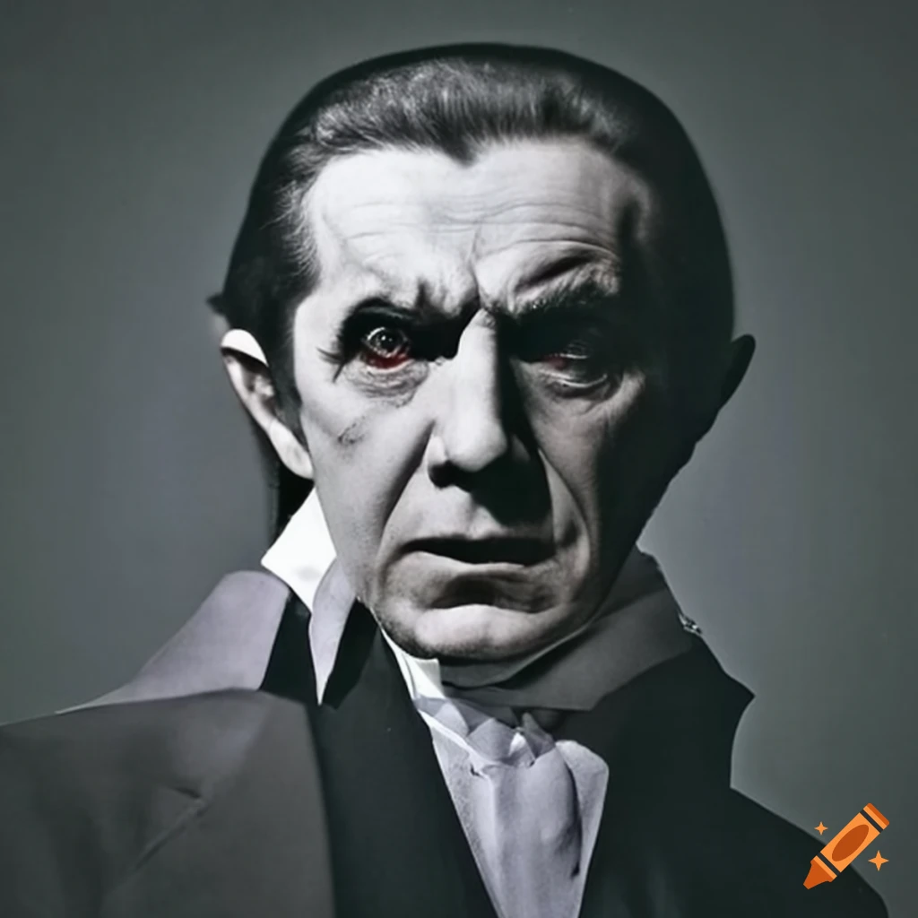 Bela Lugosi as Count Dracula in a gothic castle