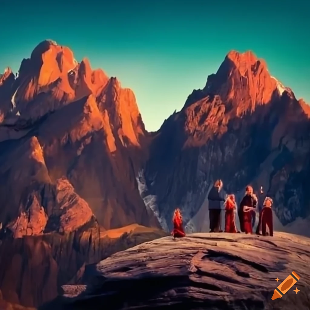 Family playing cards on a Rocky Mountain peak