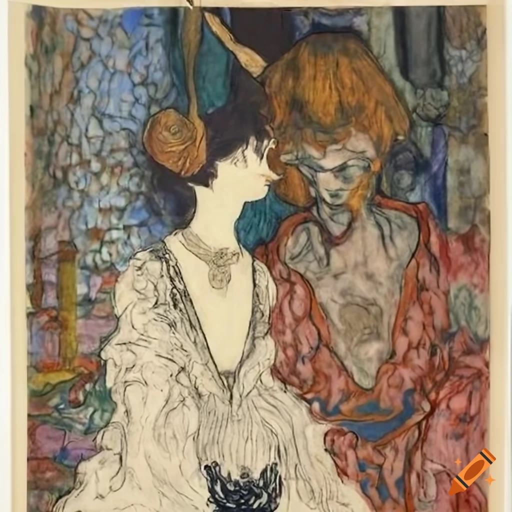 Sculpture and artwork by Yoshitaka Amano and Pierre Bonnard