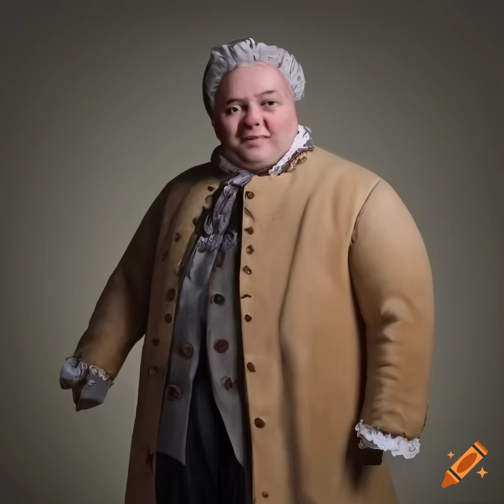Baroque style portrait of a plus size mature man in 17th-century attire