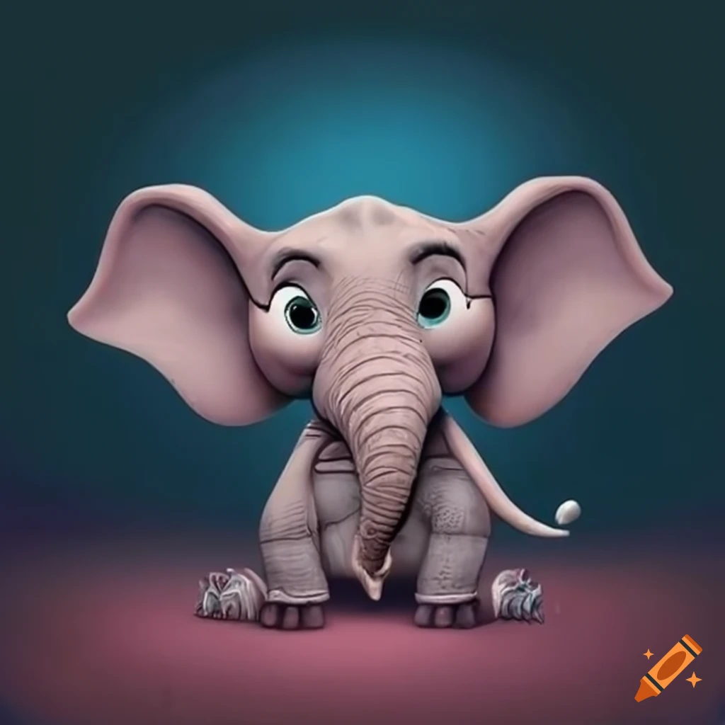 Disney-style elephant character