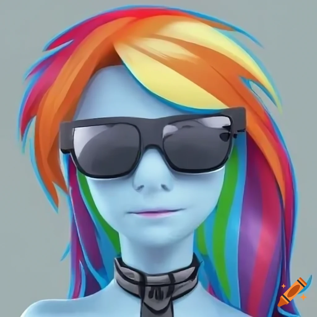 Rainbow Dash from MLP with sunglasses