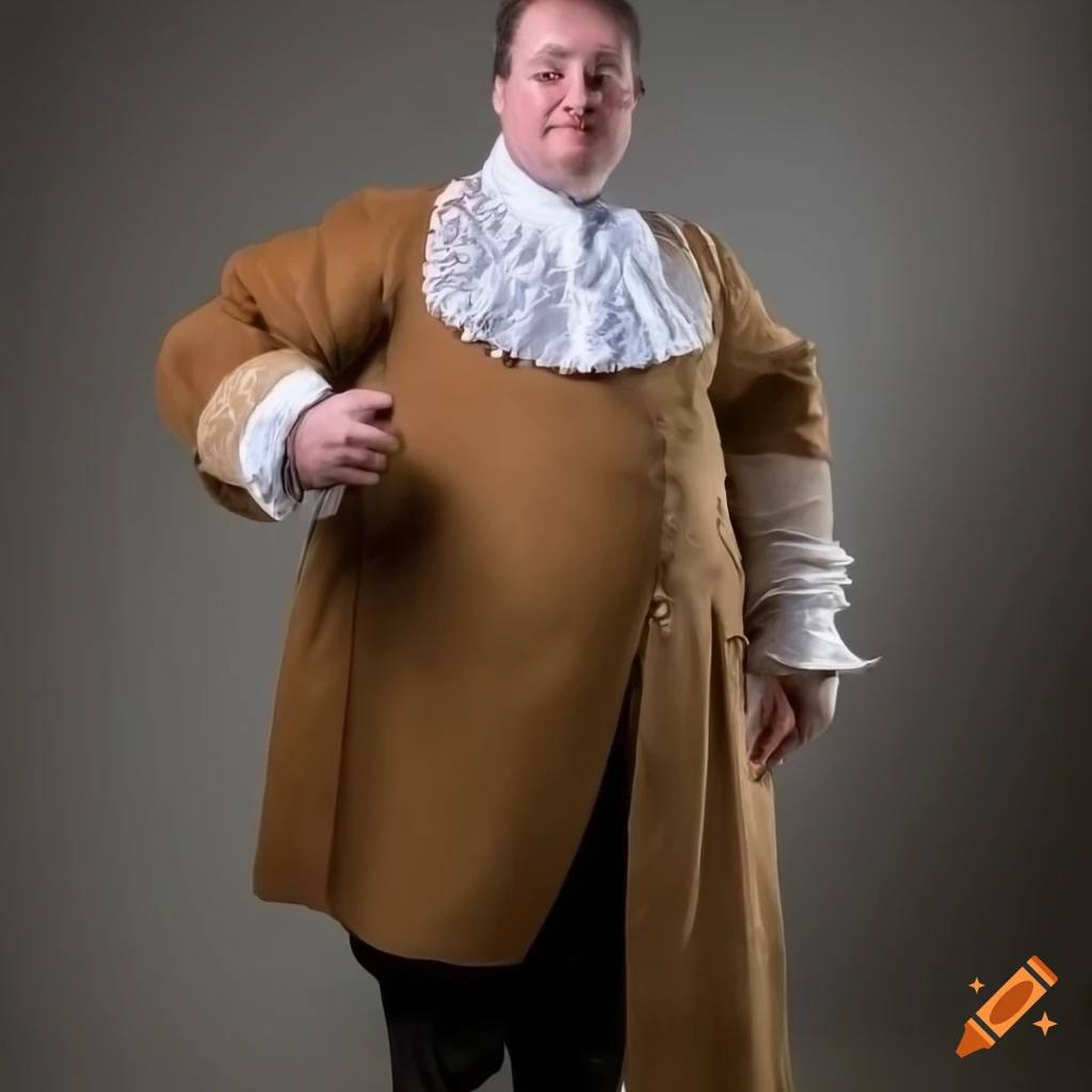 Baroque style portrait of a plus size mature man in 17th-century attire