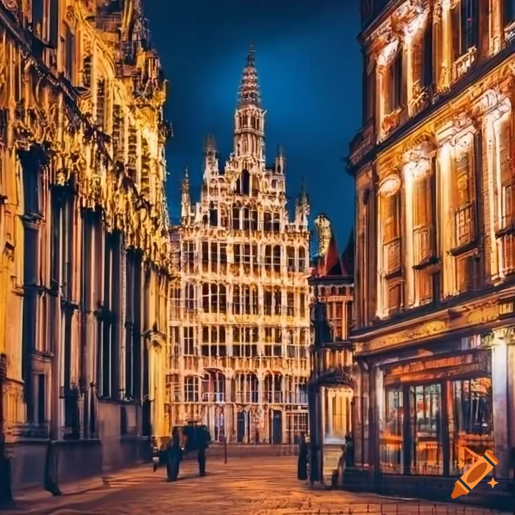 Unique scene of Brussels, Belgium