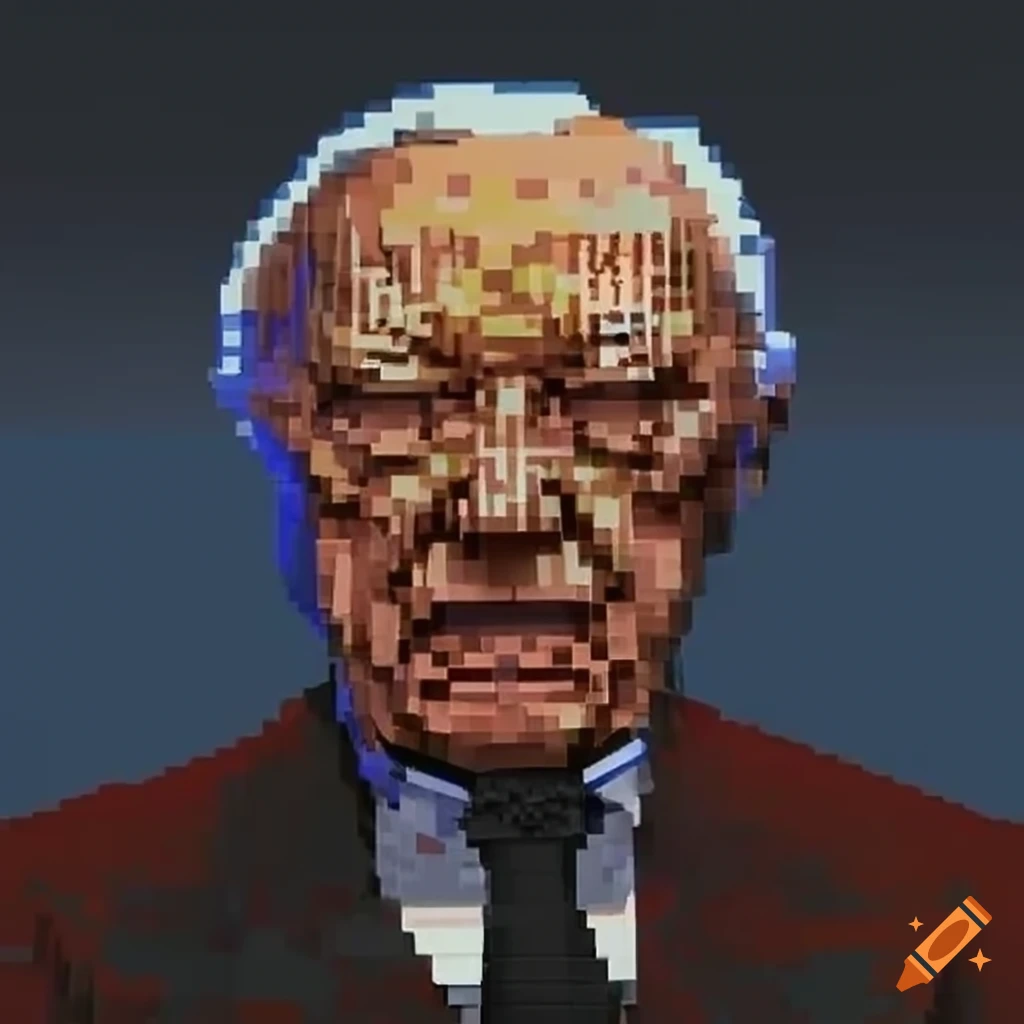 Conrad Adenauer built from Minecraft blocks
