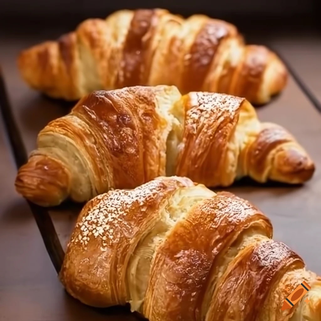 Hot crusty croissant