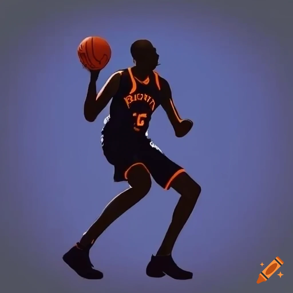 Silhouette of Kevin Durant on Craiyon, image size:1024x1024
