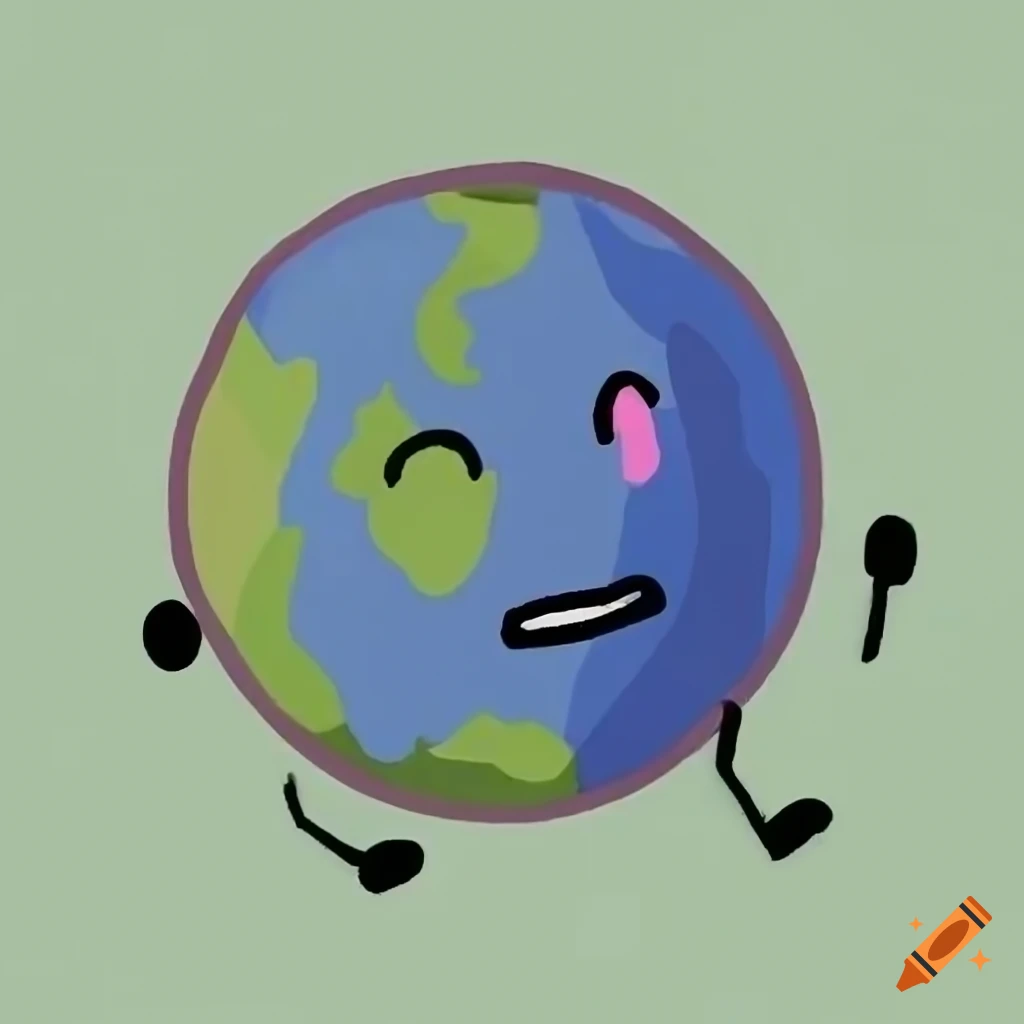 Earth drawing with BFDI style