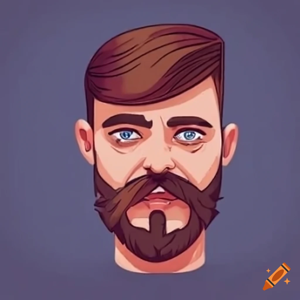 Man with short beard and blue eyes enjoying popcorn