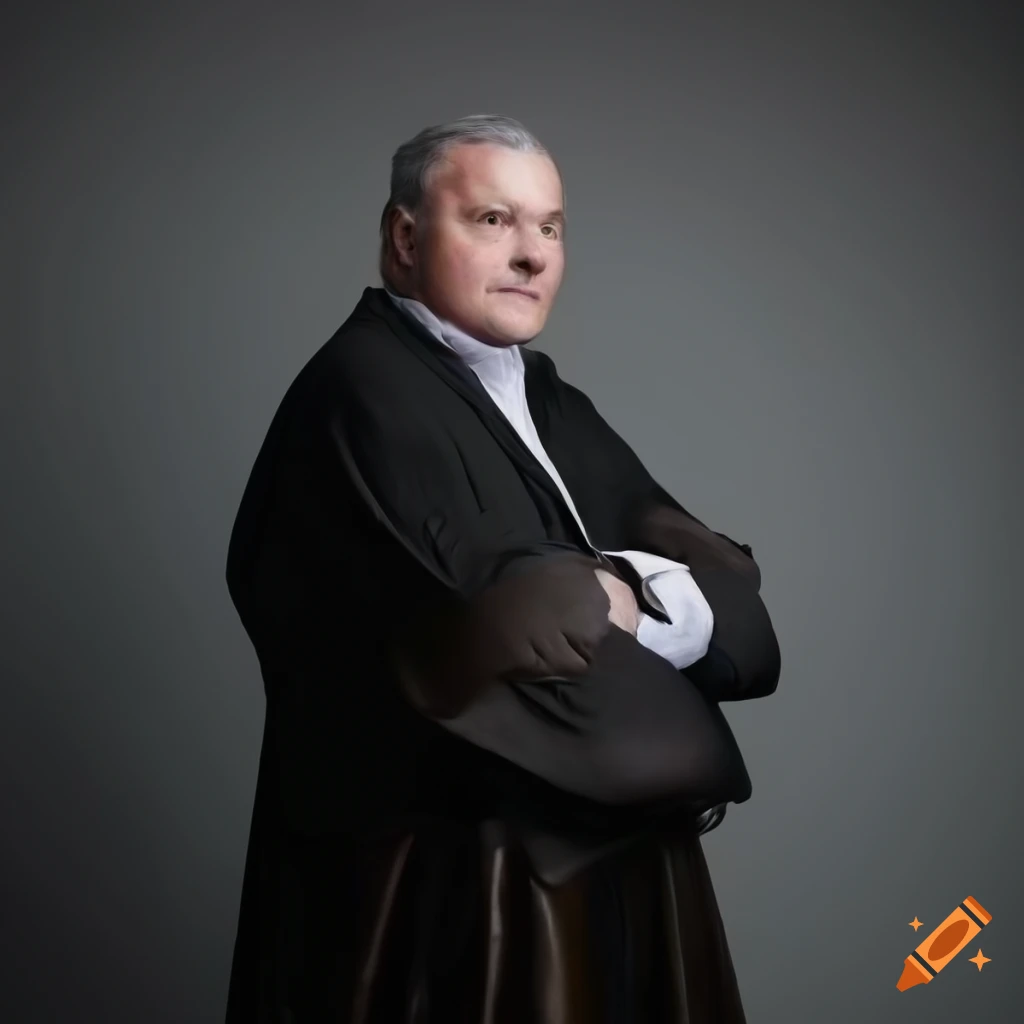 Portrait of a mature man in Baroque style robes