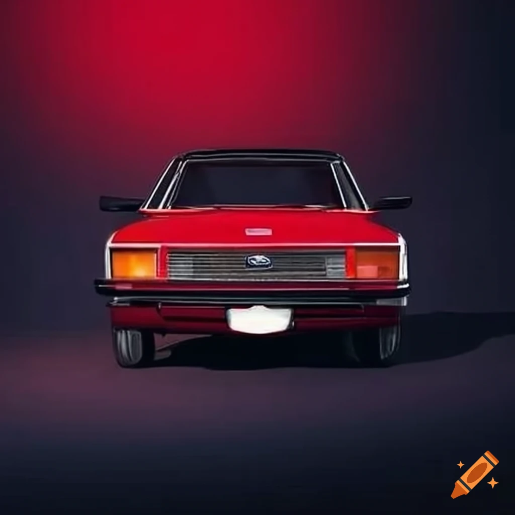 Red Ford Granada with black roof
