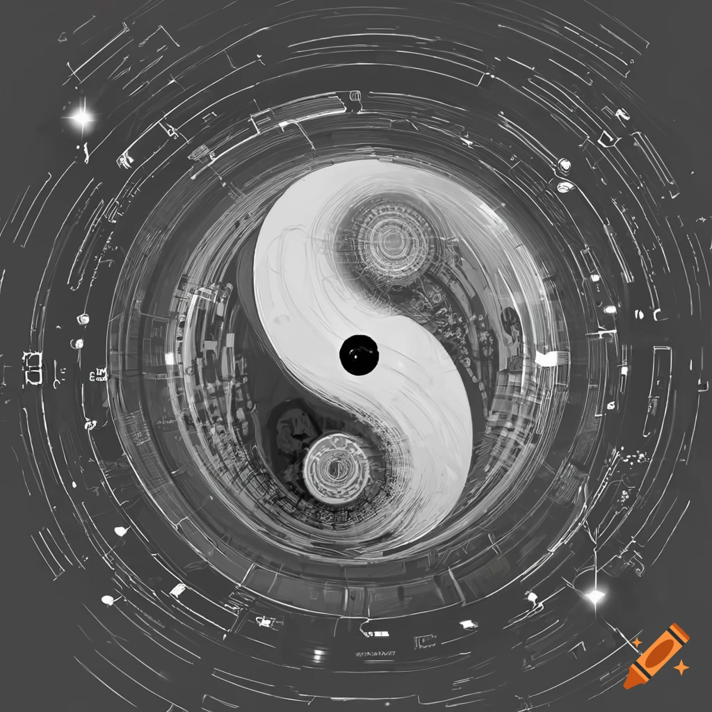 Harmony of code in an artful yin yang balance