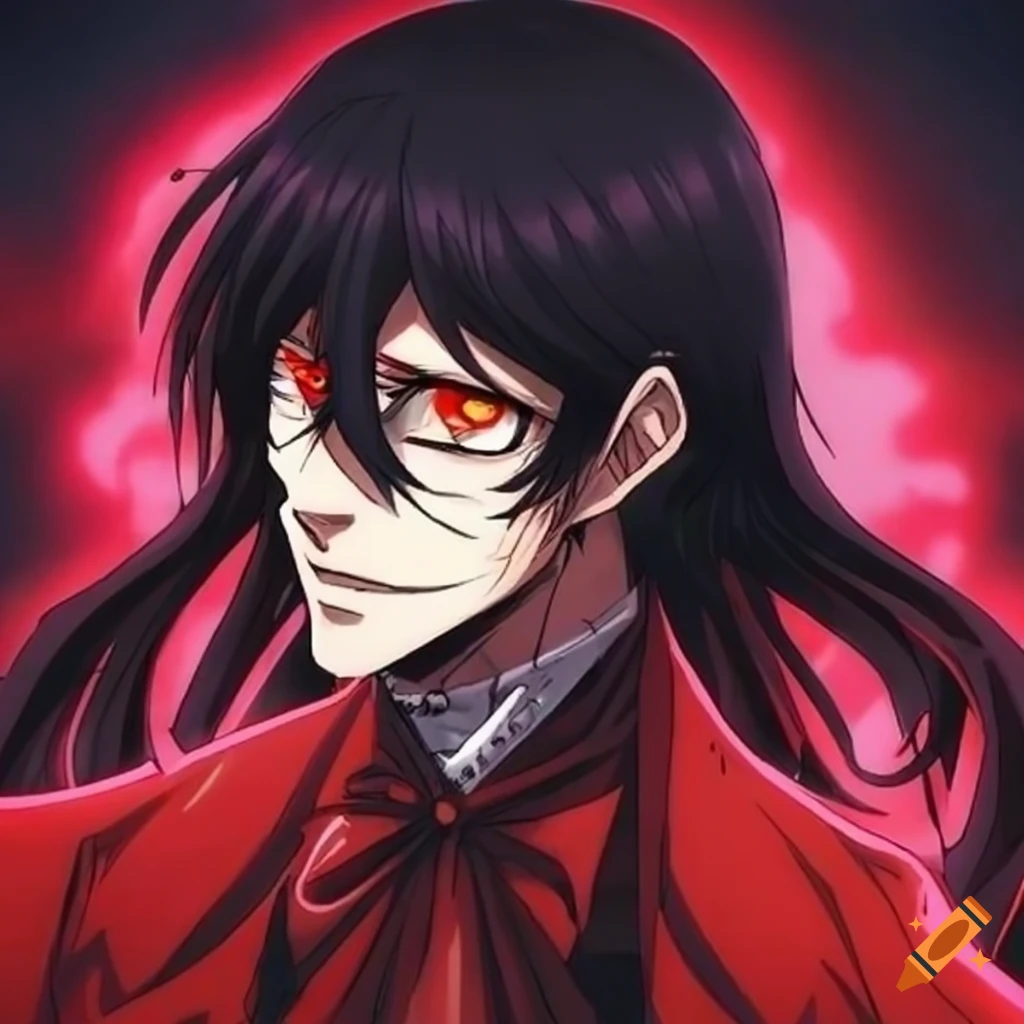 Anime fusion of Alucard from Hellsing Ultimate and Sebastian Michaelis from Black Butler