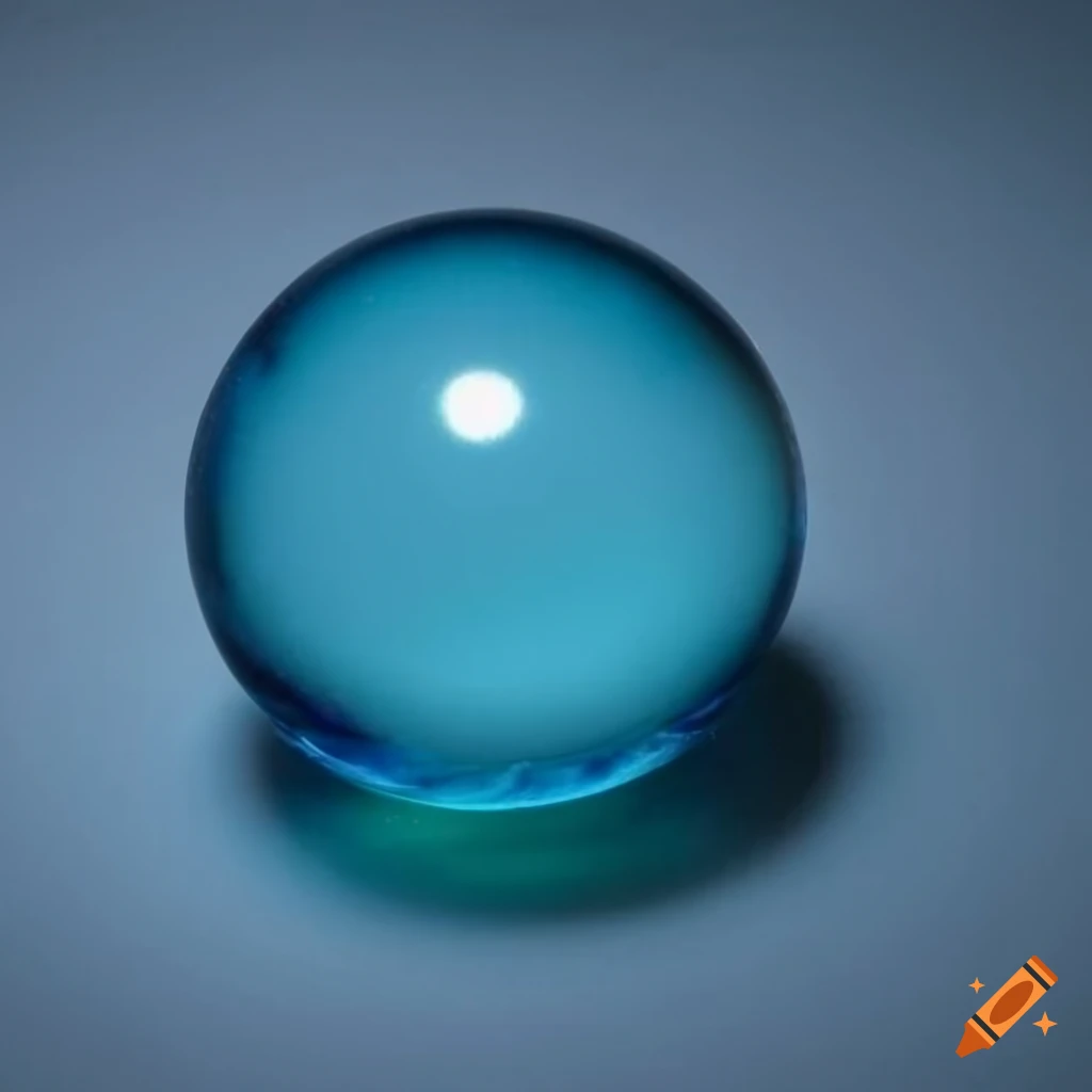 Light blue glass ball