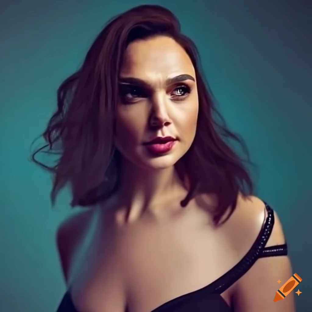 Plus-size model with a Gal Gadot look