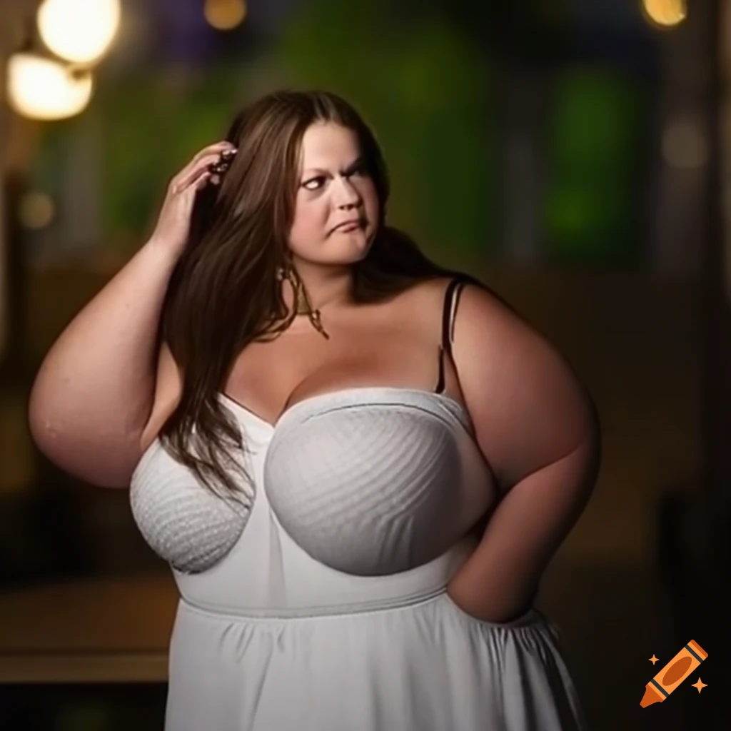 Plus-size model with a Gwyneth Paltrow inspired look
