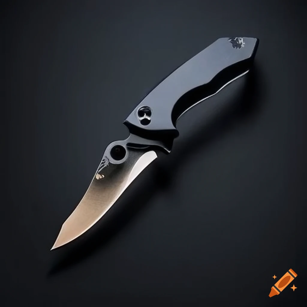 Spyderco jackknife on a futuristic steel table