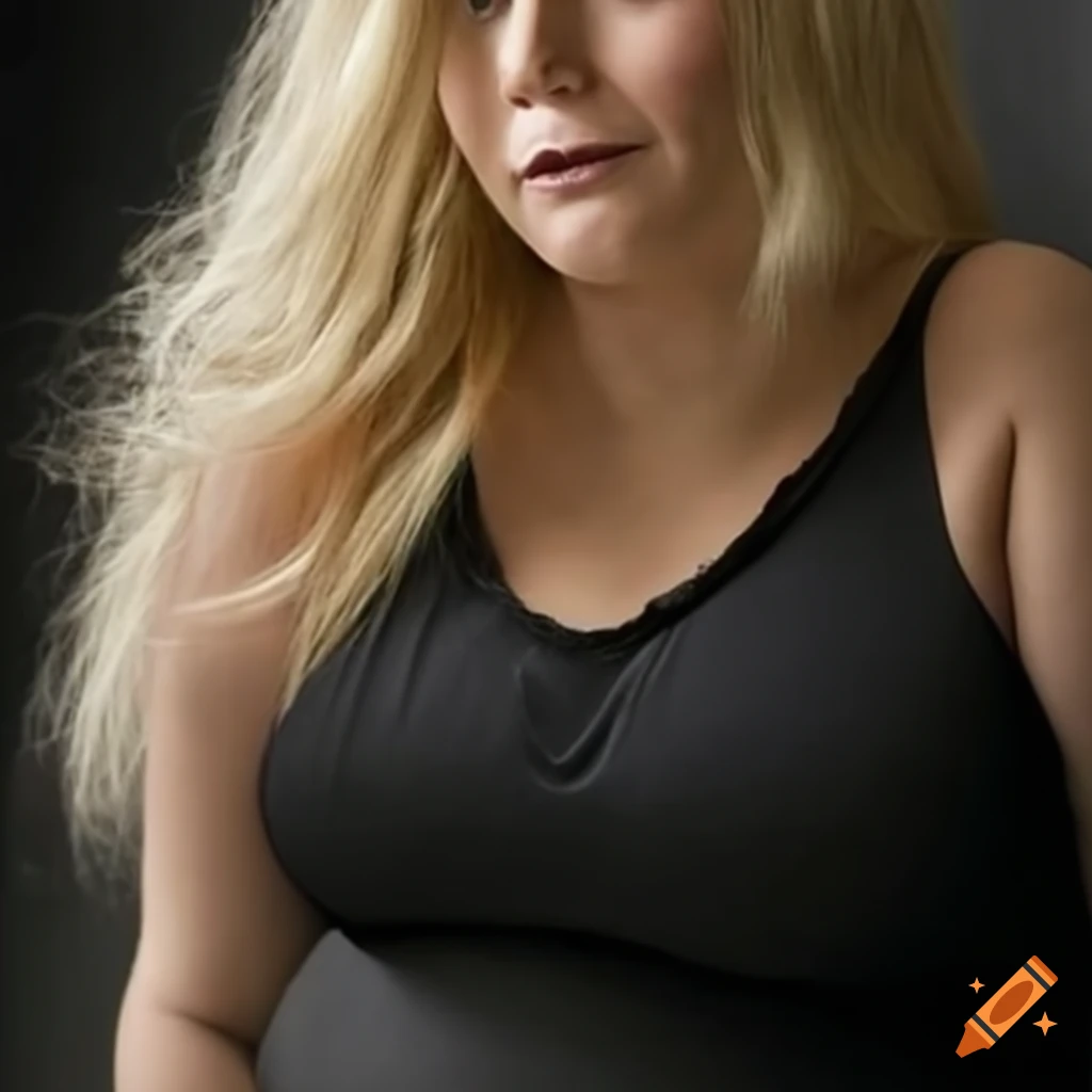 Plus-size model with a Gwyneth Paltrow inspired look