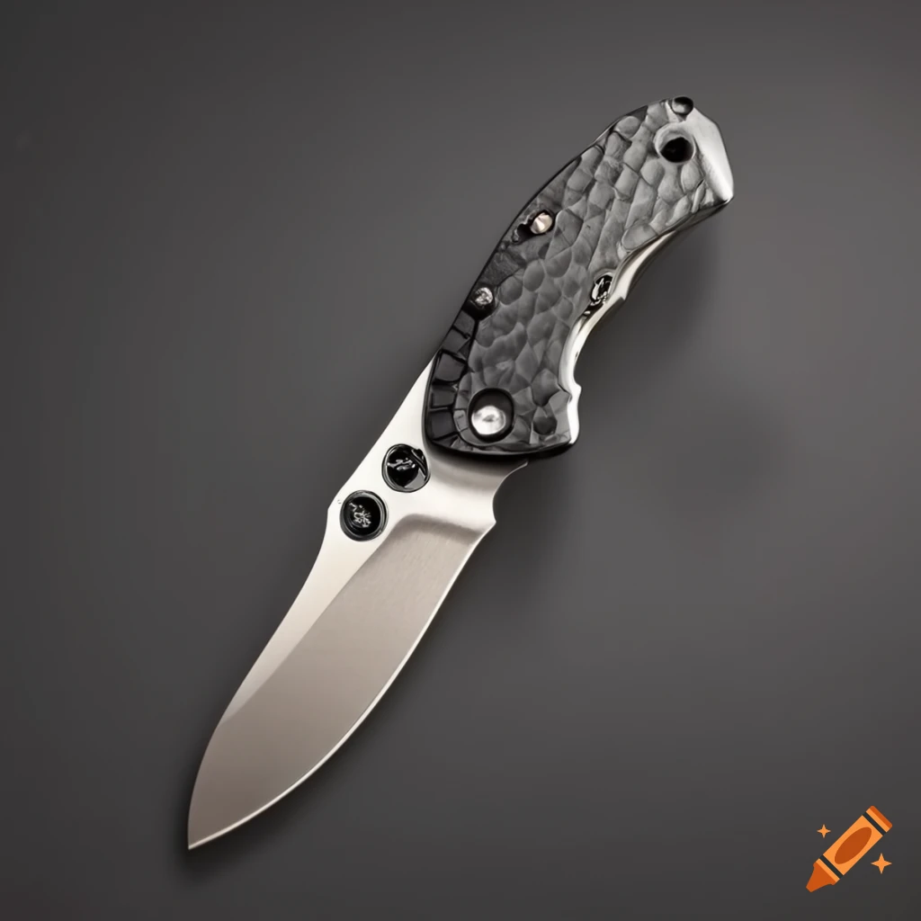 Spyderco jackknife on a futuristic steel table