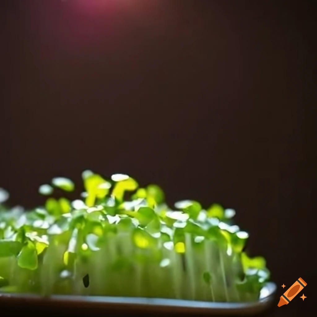 Asian person caring for microgreens in a flat