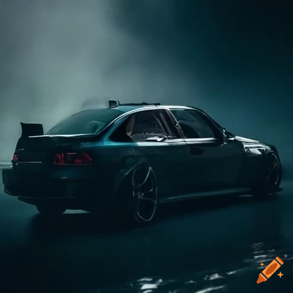 BMW drifting on a race track