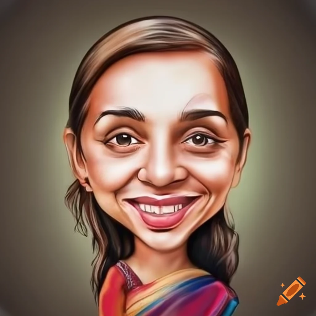 Passionate teacher inspiring young minds with a caricature approach