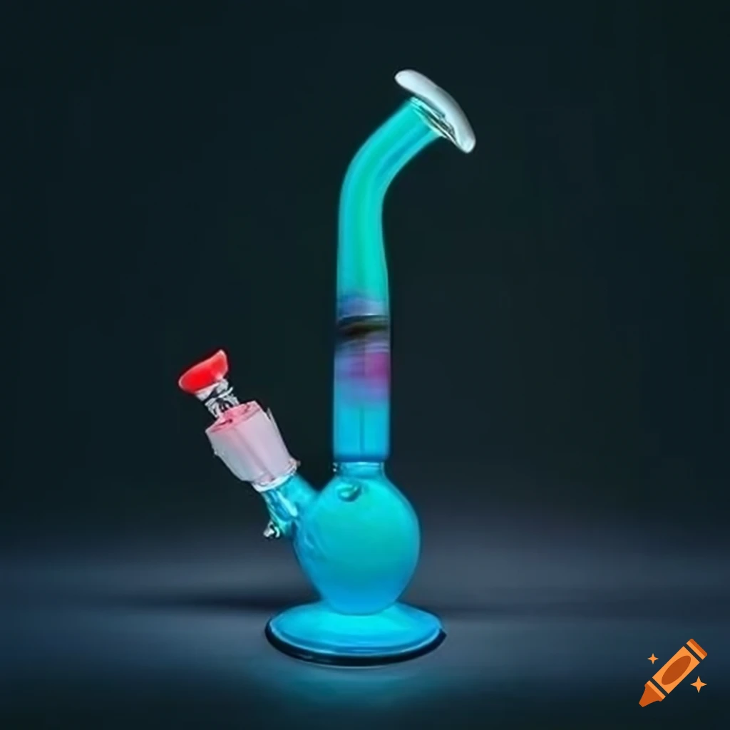 Sleek and modern bong with unique colorful design