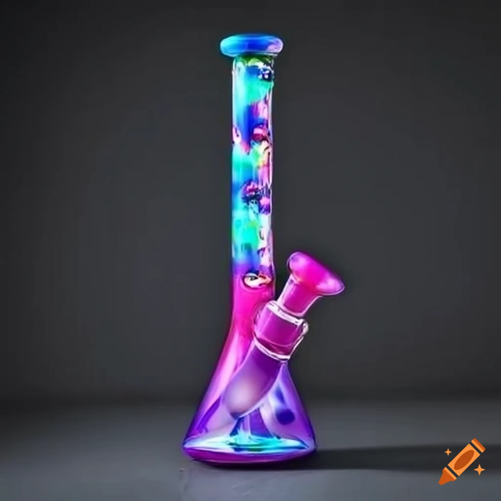 Colorful sleek and modern bong with unique design