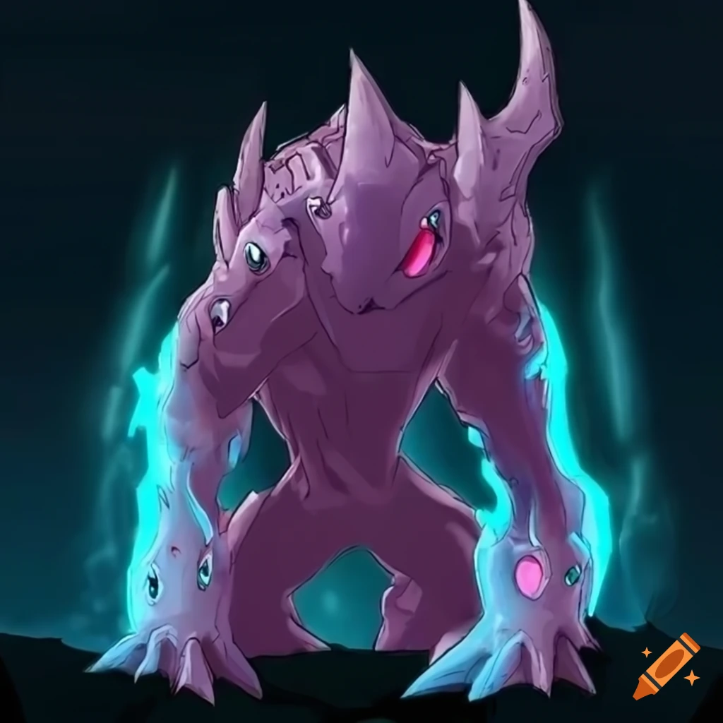 Doom pain elemental reimagined as a Digimon