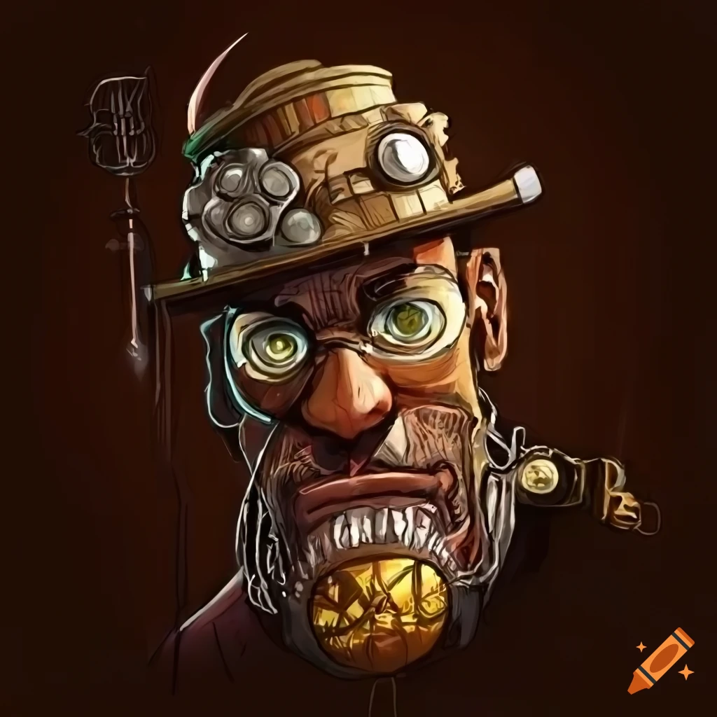 LeBron James in a steampunk style
