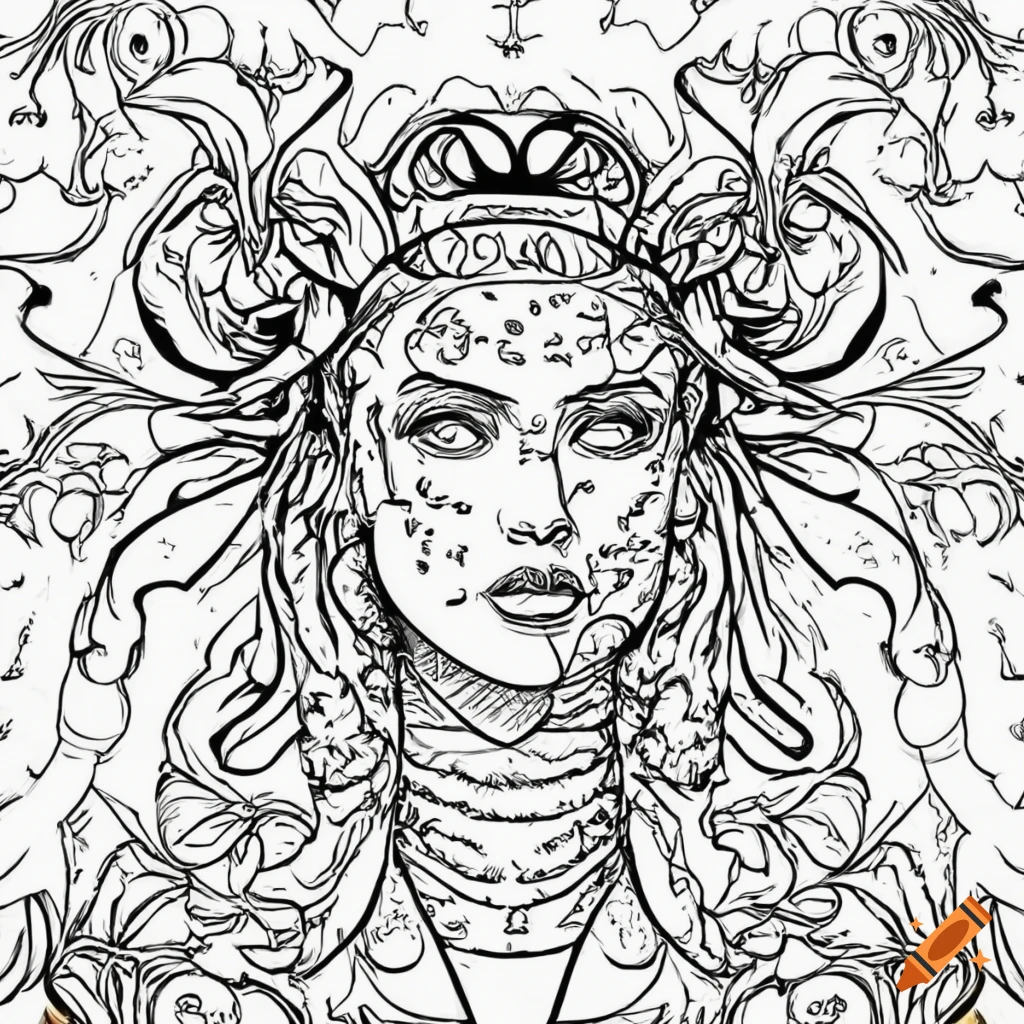 Black and white flower coloring page with clean line art on a white background