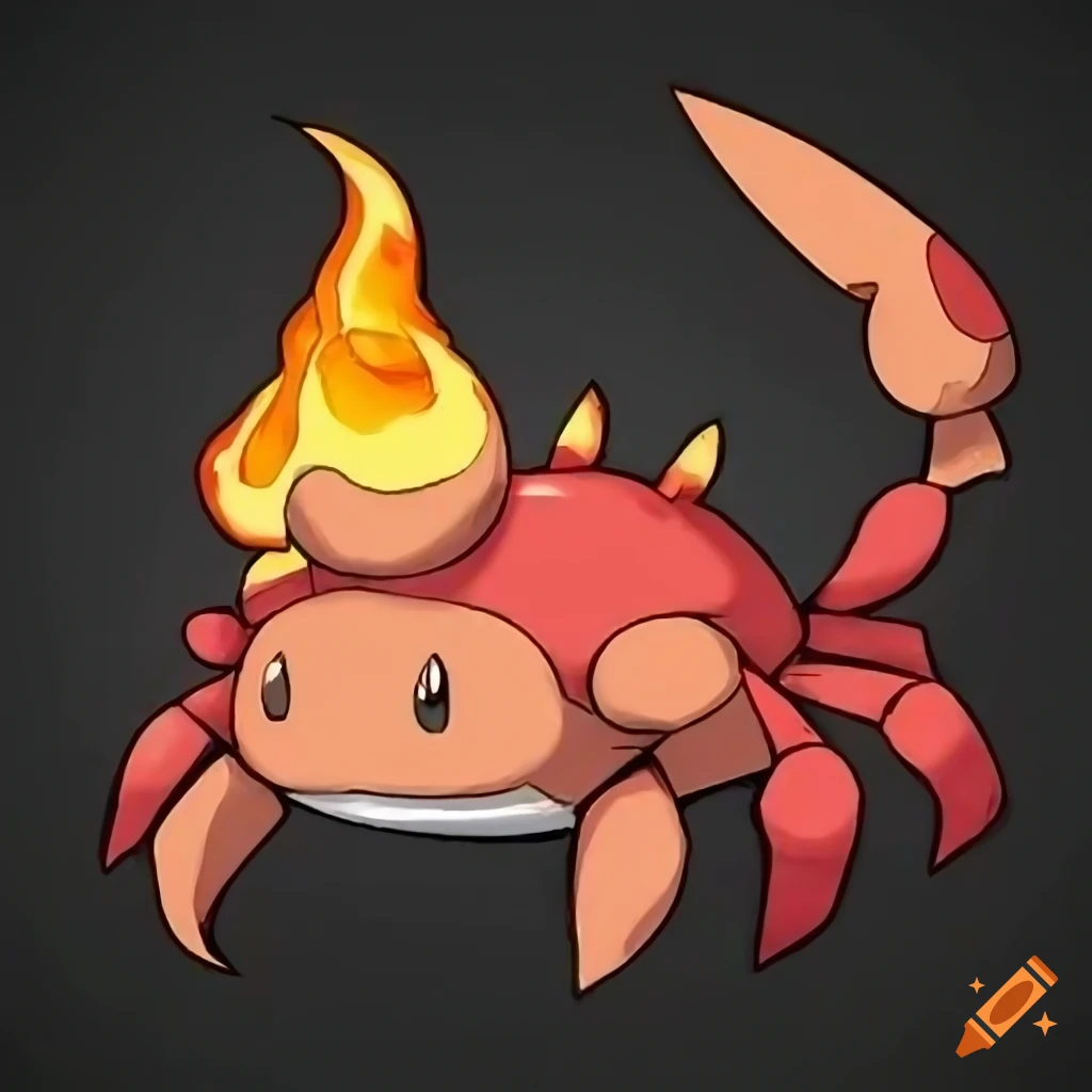 Cute fire crab Pokémon